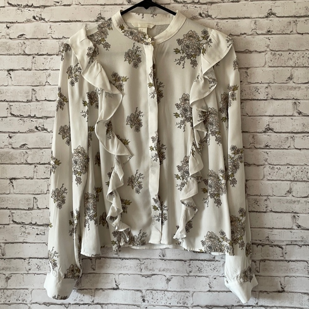 H&M Floral Blouse, Size 8